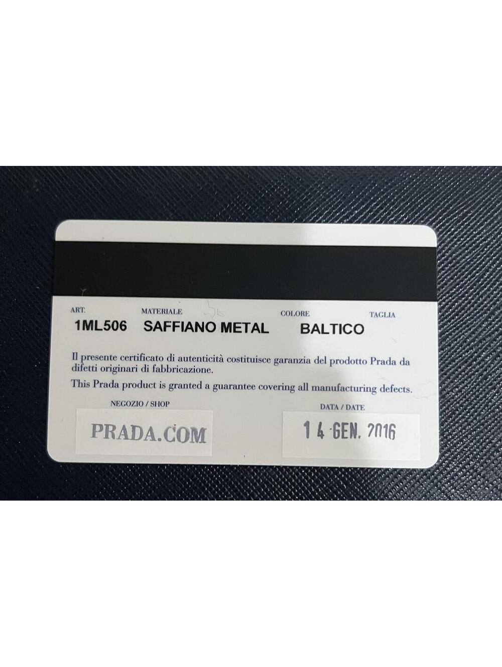 Prada Saffiano Leather Long Wallet - Baltico, with COA (2016) - Picture 7 of 8